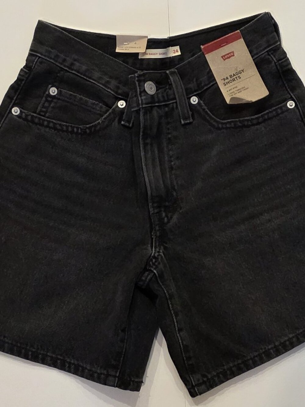 NWT Levi's '94 Baggy Shorts - Black Denim